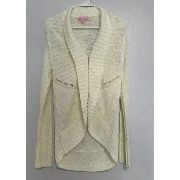 Lilly‎ Pulitzer Ivory Shawl Cardigan size Small - Picture 1 of 5